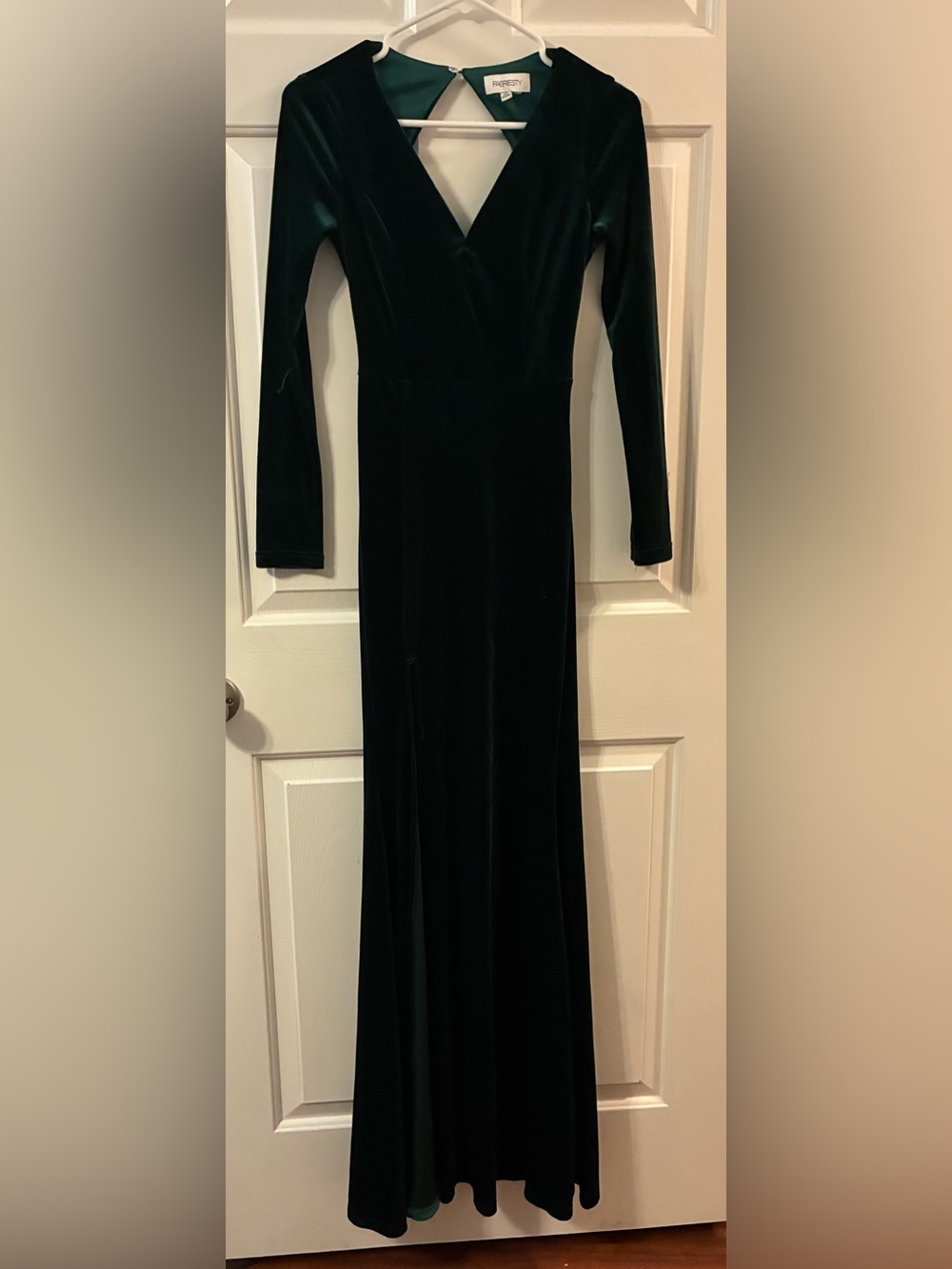 Elegant Long Sleeve Velvet Maxi Dress
